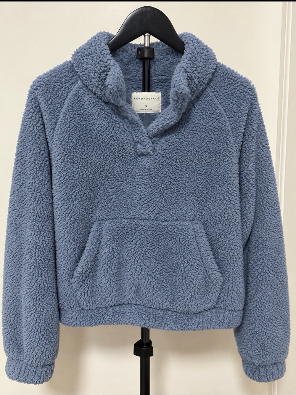 Aeropostale Light Blue Sherpa Hooded Pullover